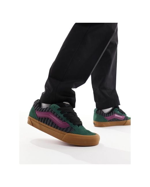 Vans Black Corduroy Multi Coloured Knu Skool Chunky Trainer With Gum Sole for men