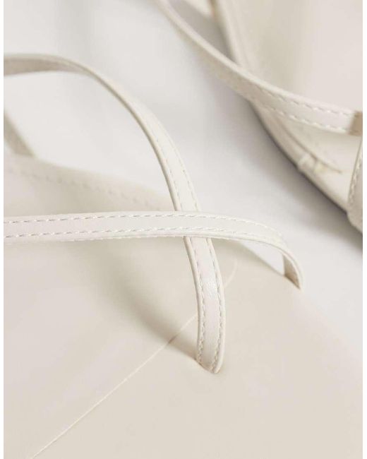 Mango Natural Strappy Flat Sandal