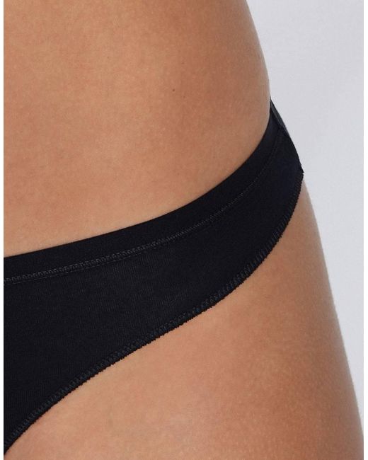 Tezenis Black Cotton G-String