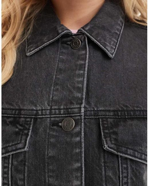 ASOS Gray Oversize 90's Denim Jacket