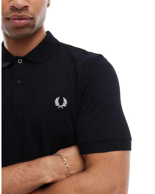 Fred Perry Black Polo Shirt for men
