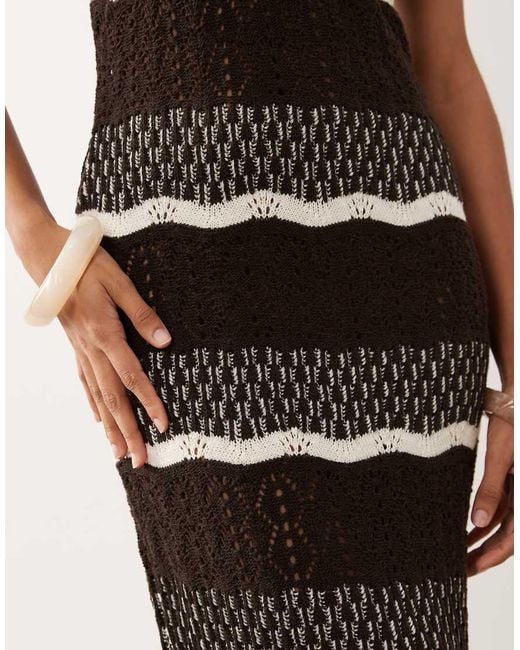 Miss Selfridge White Crochet Maxi Dress