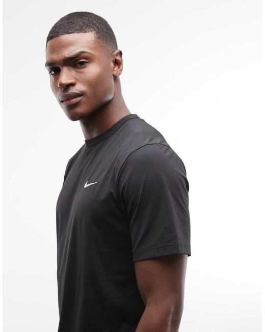 Nike Black Miler Dri-fit Uv-protection T-shirt for men