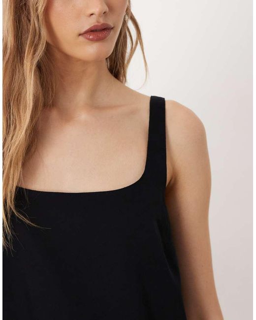 ASOS Natural Scoop Neck Shift Mini Dress