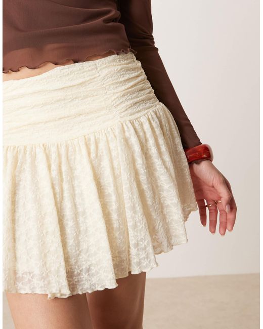 Gina Tricot Brown – mini-spitzenrock