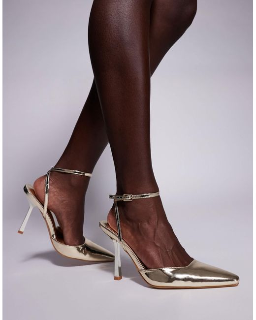 SIMMI Brown Simmi London Bebbo Open Back Court Shoe