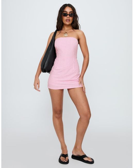 Princess Polly White Yumiko Cotton Rich Bandeau Playsuit