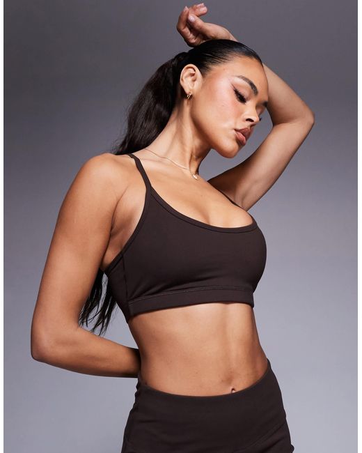 4505 Black Icon Light Support Sports Bra With Adjustable Straps