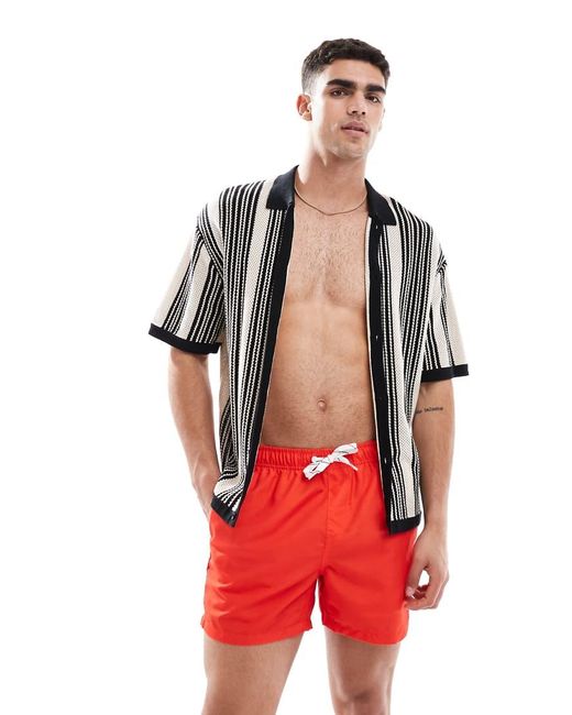 Only & Sons Red Swim Shorts for men