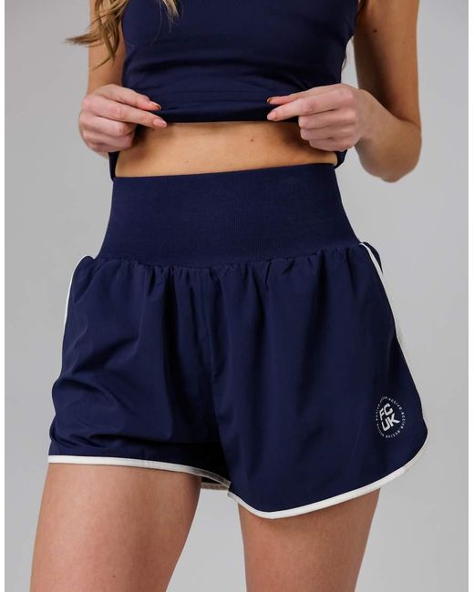 French Connection Blue Lightweight Elasticated Rib Waist Fcuk Shell Shorts