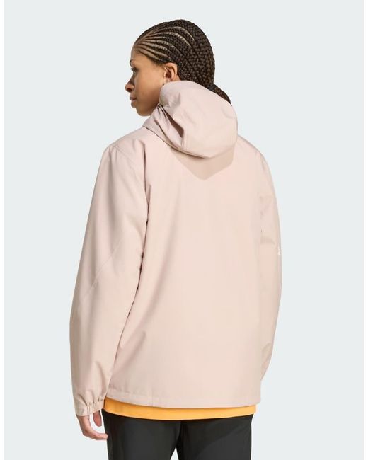 Adidas Originals Gray Terrex Multi 2 Layer Climaproof Rain Jacket