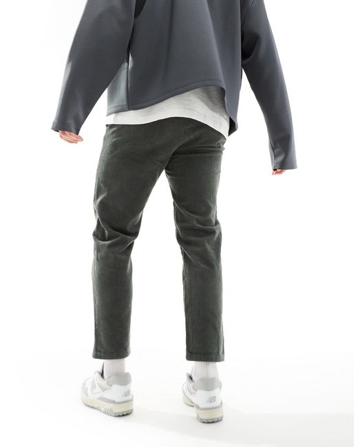Pantalon raccourci en velours côtelé - délavé Only & Sons pour homme en coloris Gray