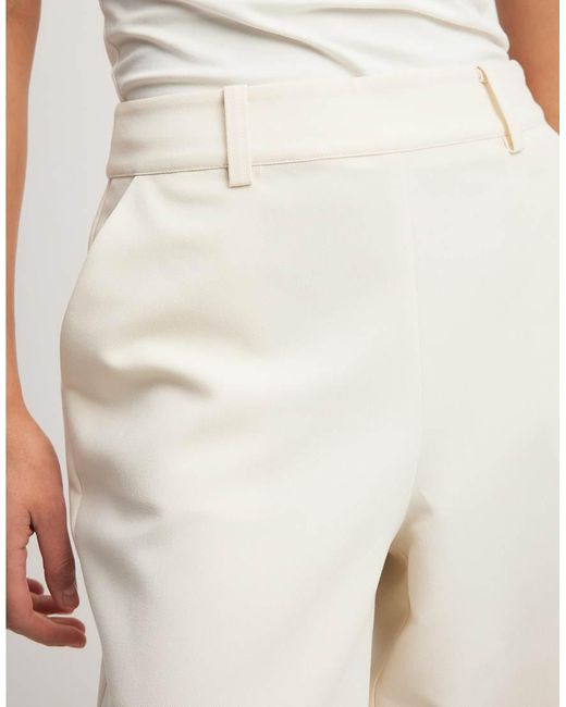 NA-KD White X Laura Jade Stone Linen Blend Loose Fit High Waist Pants