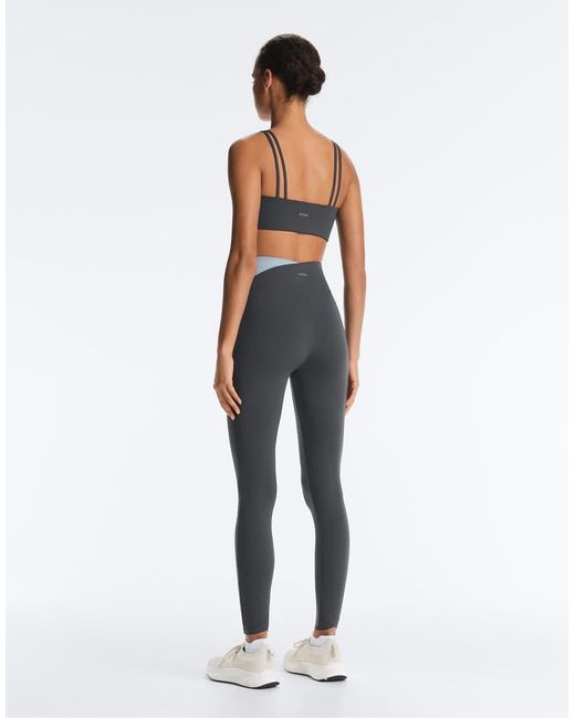 Oysho White Comfortlux V-waist Contrast Ankle-length leggings