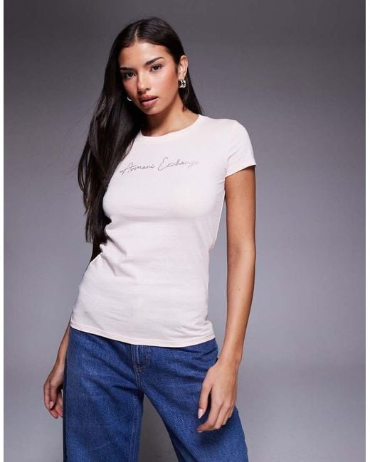ARMANI EXCHANGE Gray Logo T-Shirt