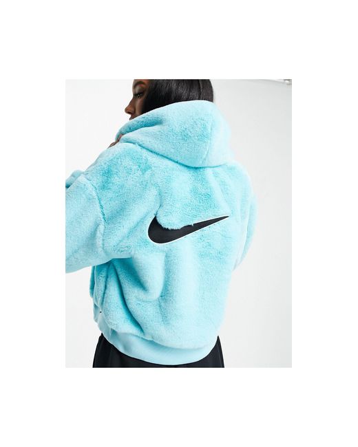 asos nike faux fur jacket