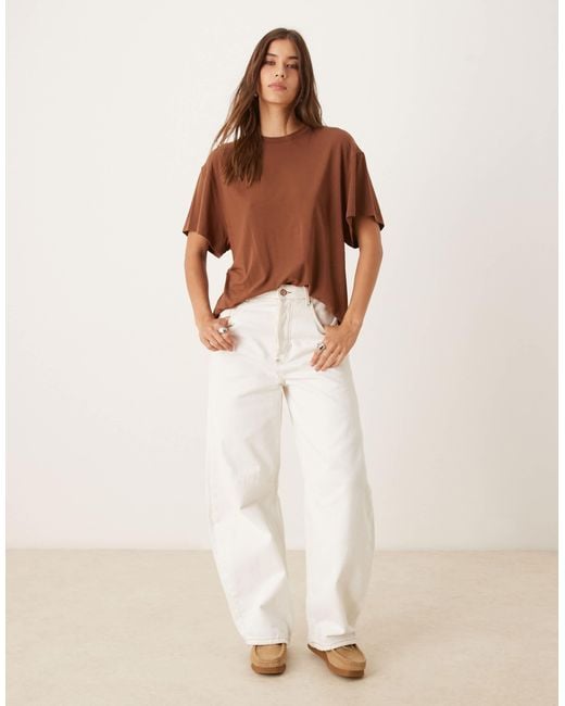 ASOS Brown Breathemaxtm Lyocell Drapey T-shirt