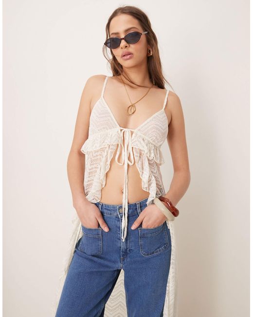 ASOS Blue – durchscheinendes camisole-top