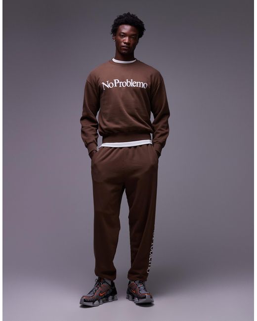 No Problemo – baumwoll-jogginghose in Brown für Herren