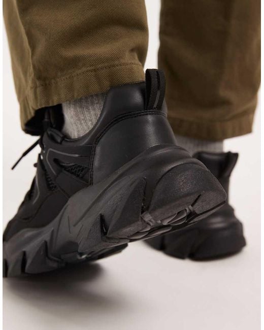 ASOS Black Chunky Sole Sneakers for men
