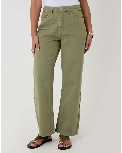 Threadbare Green Straight Leg Jeans