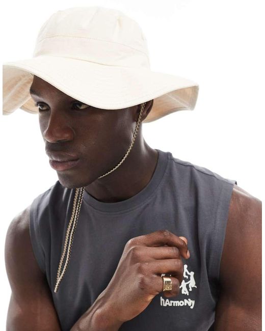 Sombrero De Estilo Safari De -Blanco ASOS de hombre de color Brown
