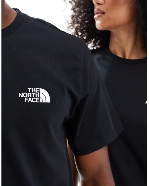The North Face Black – mountain sketch – unisex-t-shirt