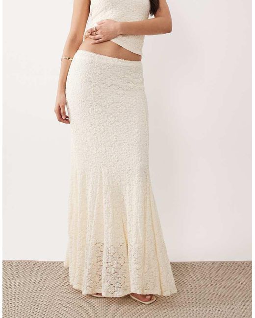 Nia Natural Normandie Lace Midaxi Skirt