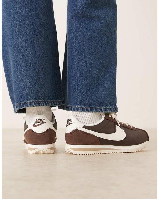 Nike Brown Cortez Nylon Trainers