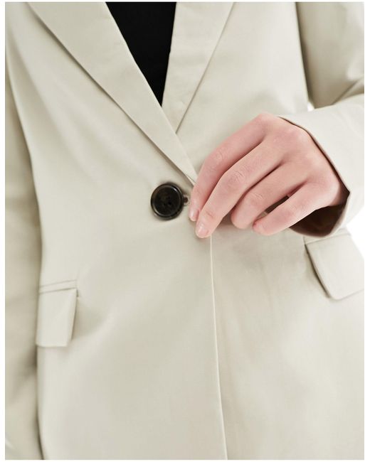 Rita - blazer d'ensemble oversize - taupe Vero Moda en coloris White