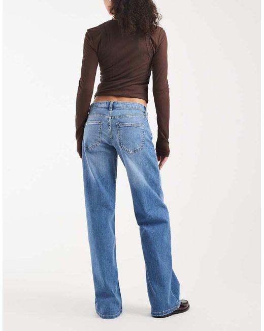 ONLY Blue Judy Low Rise Wide Leg Jeans