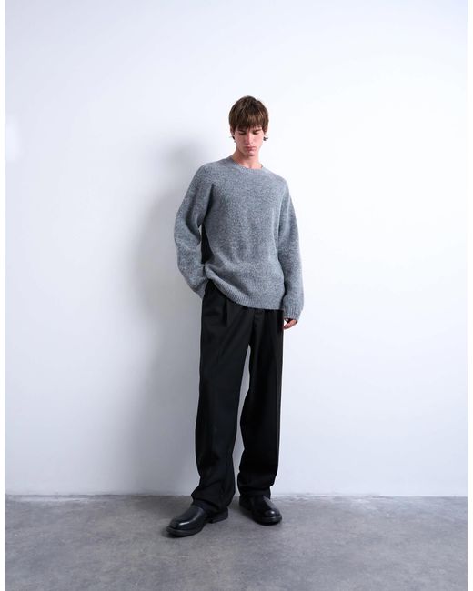 Pull ras Topman pour homme en coloris Gray