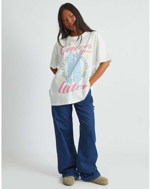 Skinnydip London White London Catch You Later T-Shirt