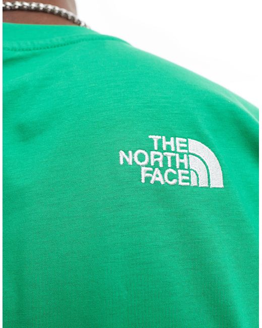 T-shirt pesante oversize smeraldo di The North Face in Green da Uomo