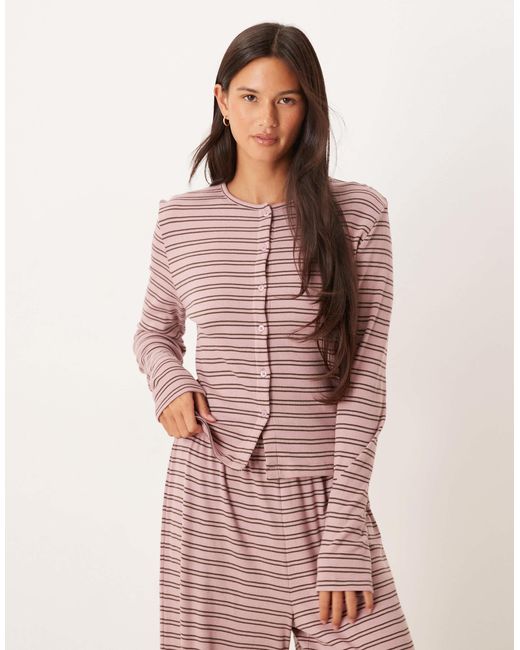 ASOS Pink Rib Cardigan