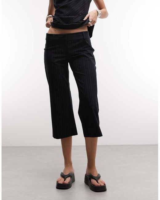 Weekday Blue Co-Ord Cropped Tailored Trousers
