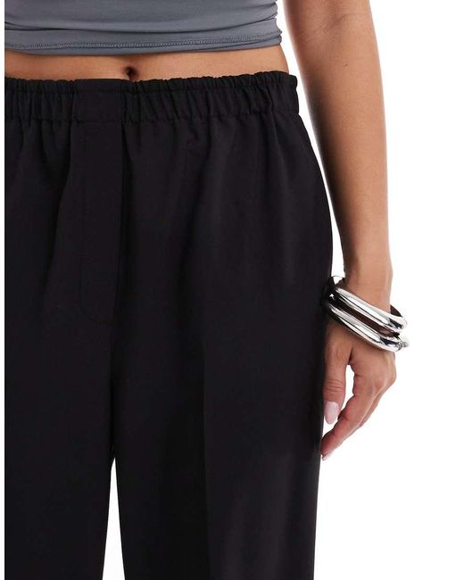 ASOS Black Tailored Pull On Trousers