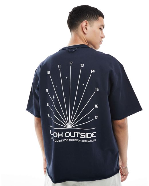Pull&Bear – t-shirt in Blue für Herren