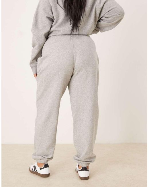ASOS Gray Asos Design Curve Ultimate Cuffed Brushback Jogger