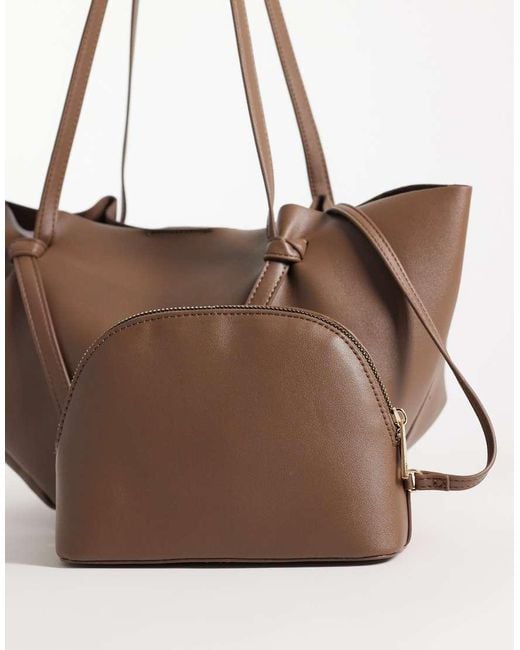 ASOS White Mini Scoop Pinched Tote