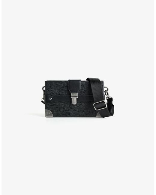 Bershka Black Rigid Crossbody Minaudière for men