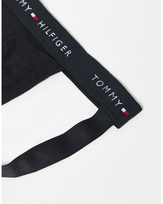 Tommy Hilfiger – signature cotton essentials – 3er-pack basic-jockstraps aus baumwolle in Black für Herren