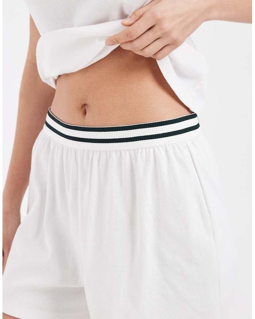 Lacoste White Loungewear Pyjama Set