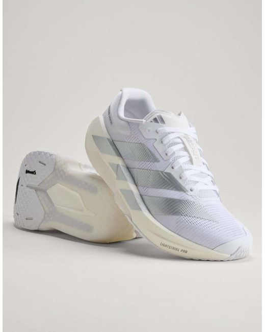 Adidas Originals White Adizero Dropset Pro Training Trainers