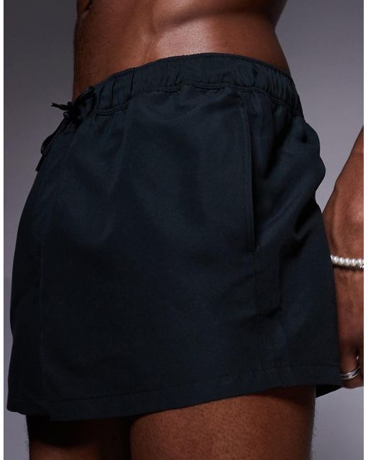 Pantaloncini Da Bagno Taglio Super Corto Neri di ASOS in Blue da Uomo