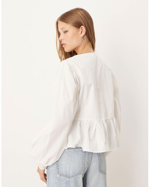 Y.A.S White – langärmlige bluse