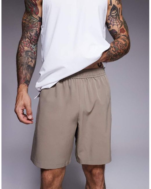 4505 Natural Icon 7 Inch Quick Dry Training Shorts With Zip Pockets for men