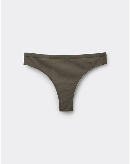 Tezenis Green Plain Colour Cotton Brazilian Briefs