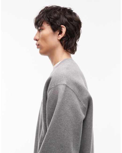 Carhartt Gray Big School Oversized Sweatshirt for men