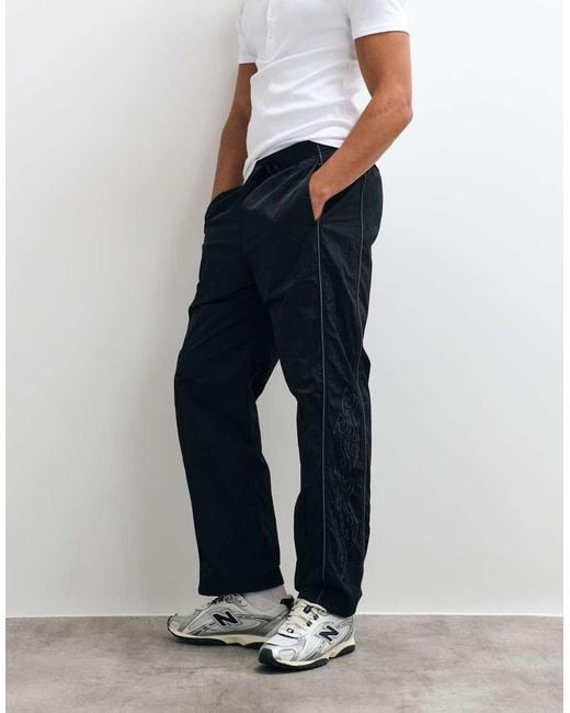 Hollister White Baggy Side Graphic Track Pant for men